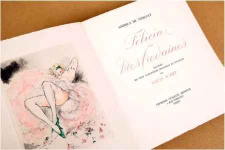 Libro Illustrato Icart - Nerciat, Andréa de : FÉLICIA OU MES FREDAINES. 20 eaux-fortes  en couleurs par Louis Icart. ‎ 