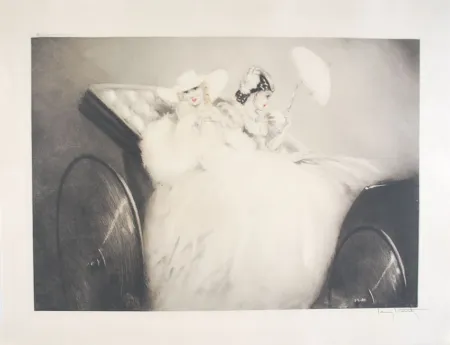 Acquaforte Icart - On the Champs Elysees - Aux Champs Elysées