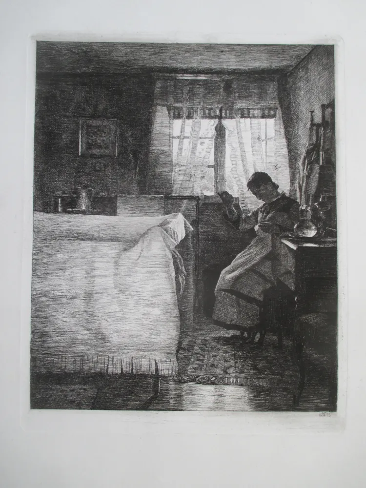 Incisione Ilsted - Bedchamber Interior