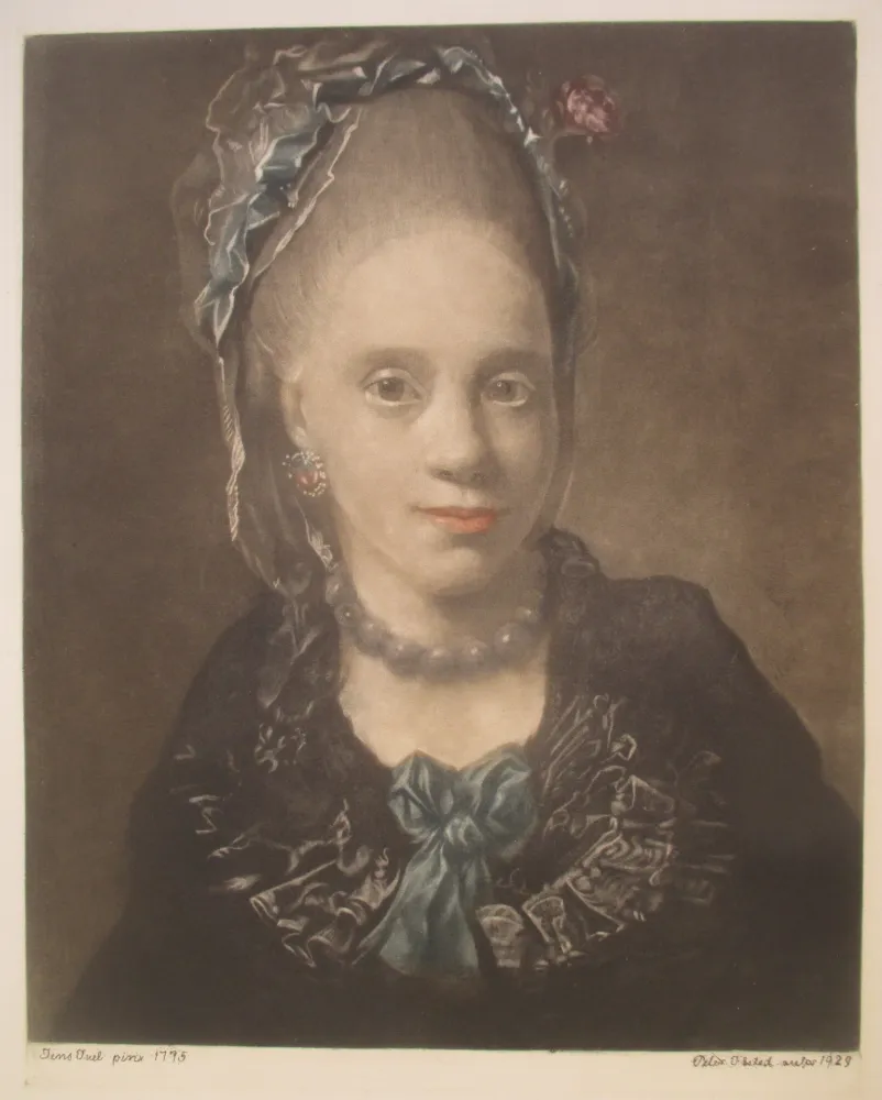 Maniera Nera Ilsted - Portrait of a Lady - after Jens Juel