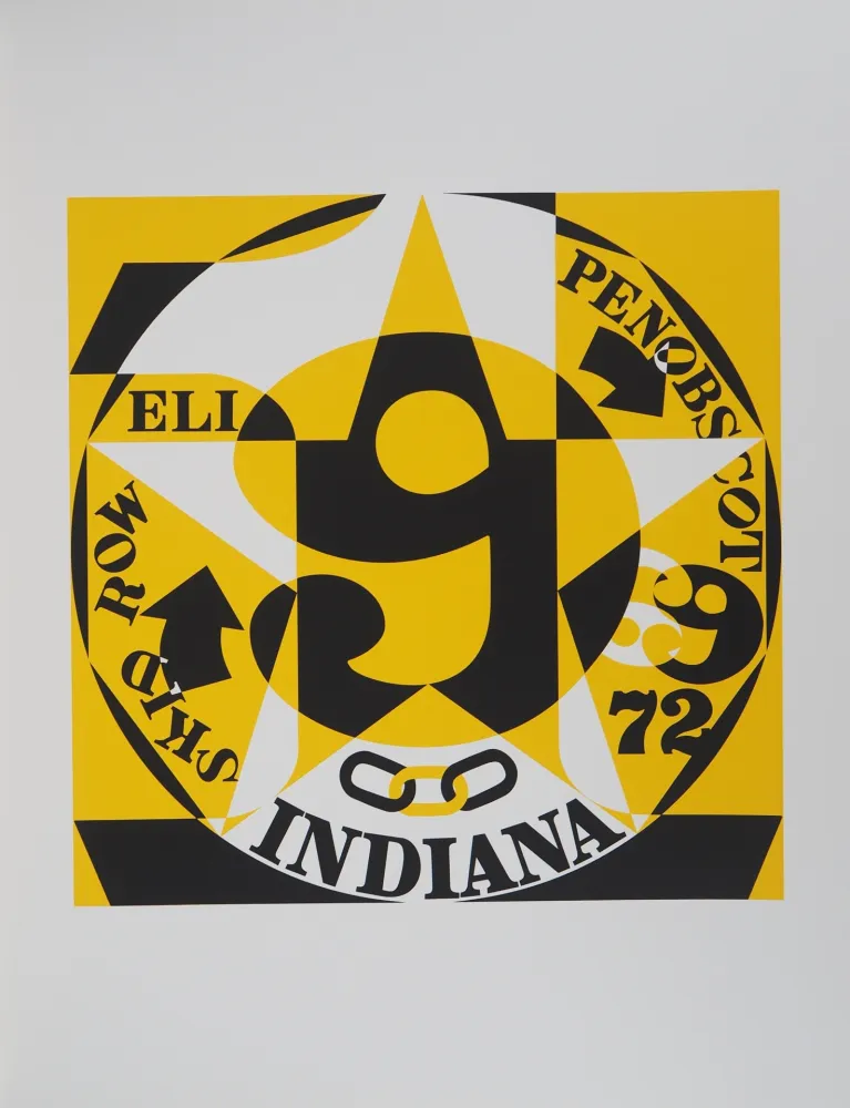 Serigrafia Indiana - American Dream : Decade, Autoportrait 1969