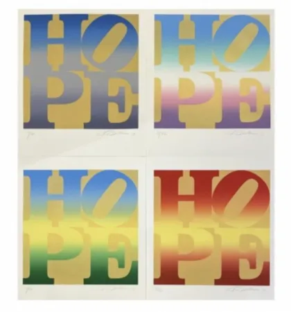 Serigrafia Indiana - Four Seasons of Hope (Gold)