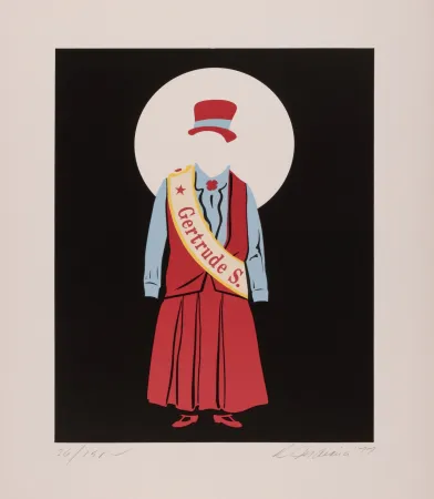 Serigrafia Indiana - Gertrude Stein, 1977 - Hand-signed