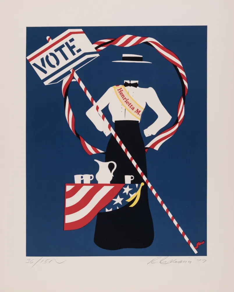 Serigrafia Indiana - Henrietta Martin, 1977 - Hand-signed