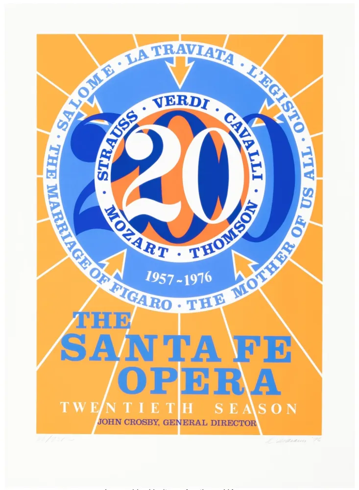 Serigrafia Indiana - Santa Fe, 1976 - Hand-signed