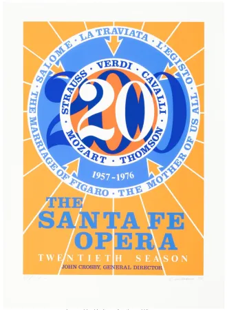 Serigrafia Indiana - Santa Fe, 1976 - Hand-signed