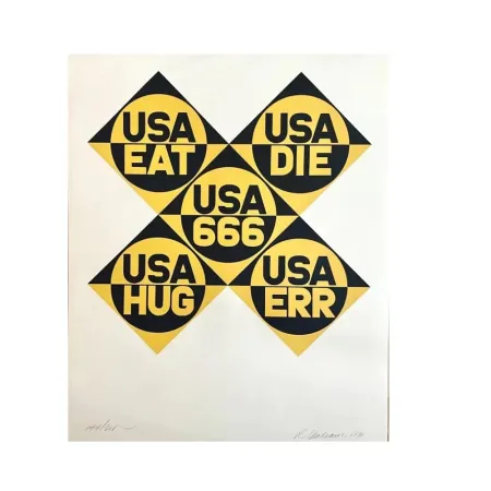 Litografia Indiana - USA 666, 1971