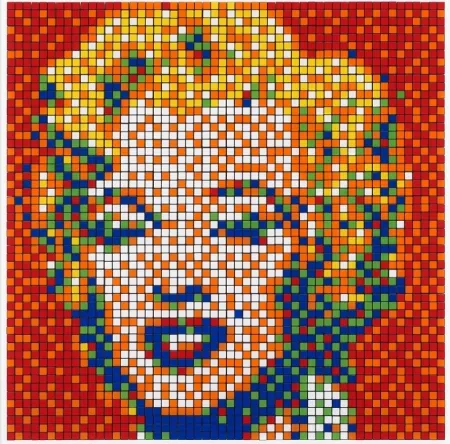 Grafica Numerica Invader - Rubik Shot Red Marilyn