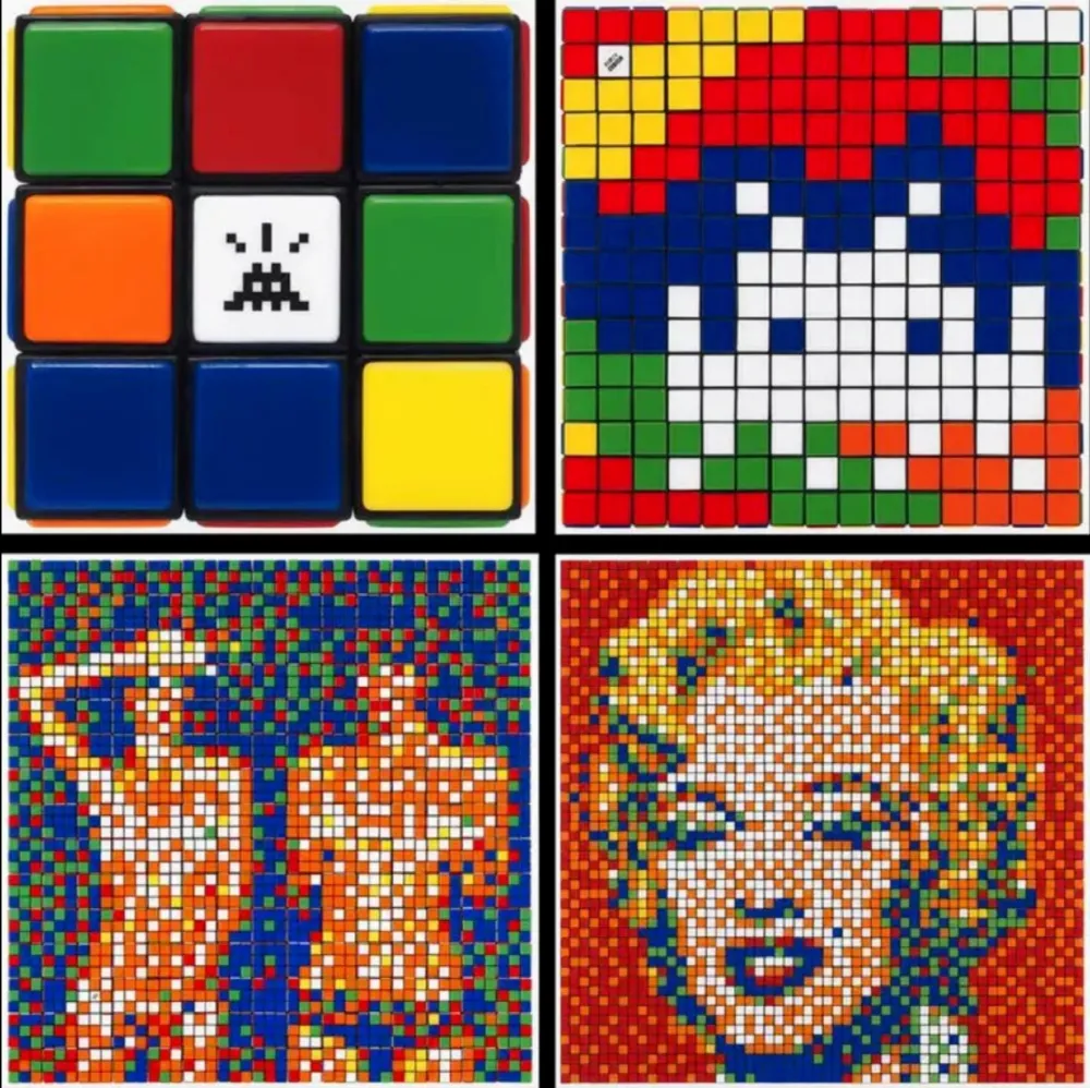 Multiplo Invader - Rubikcubism (set of 4)