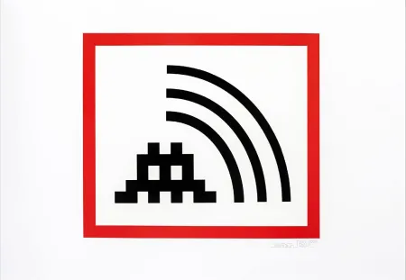 Serigrafia Invader - Space Vibes (Red)