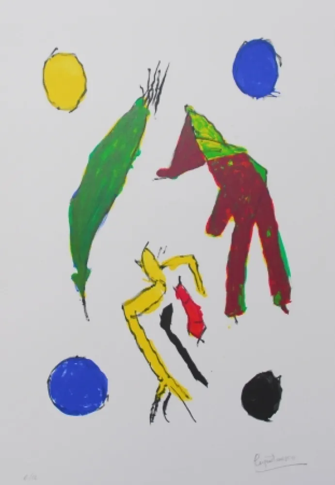 Litografia Ionesco - Les esprits et leurs lunes