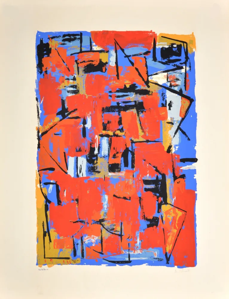 Serigrafia Istrati - Composition, 1954 - Hand-signed