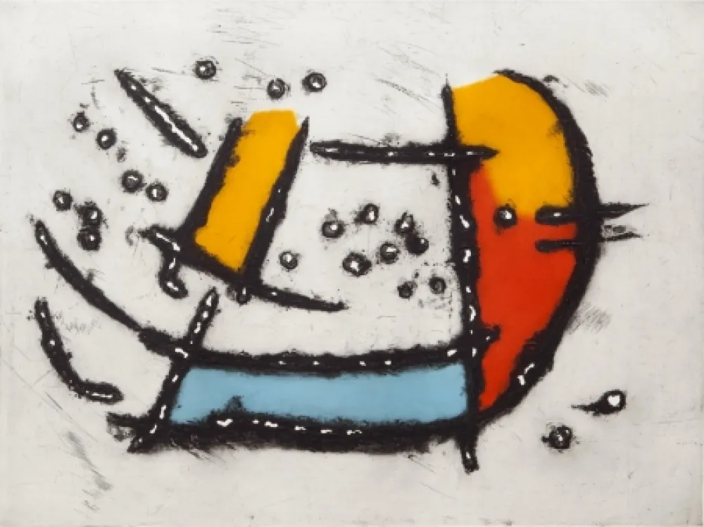 Acquatinta Jacobsen - La Seine - Bateau Mouche