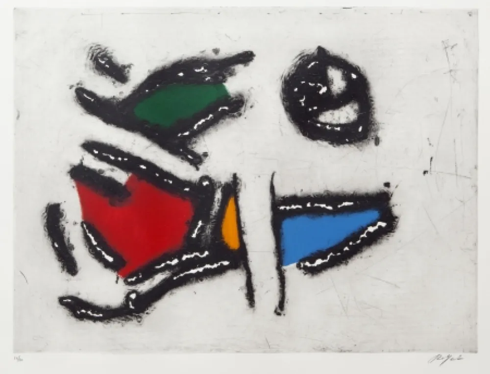 Acquatinta Jacobsen - La Seine - Les poissons