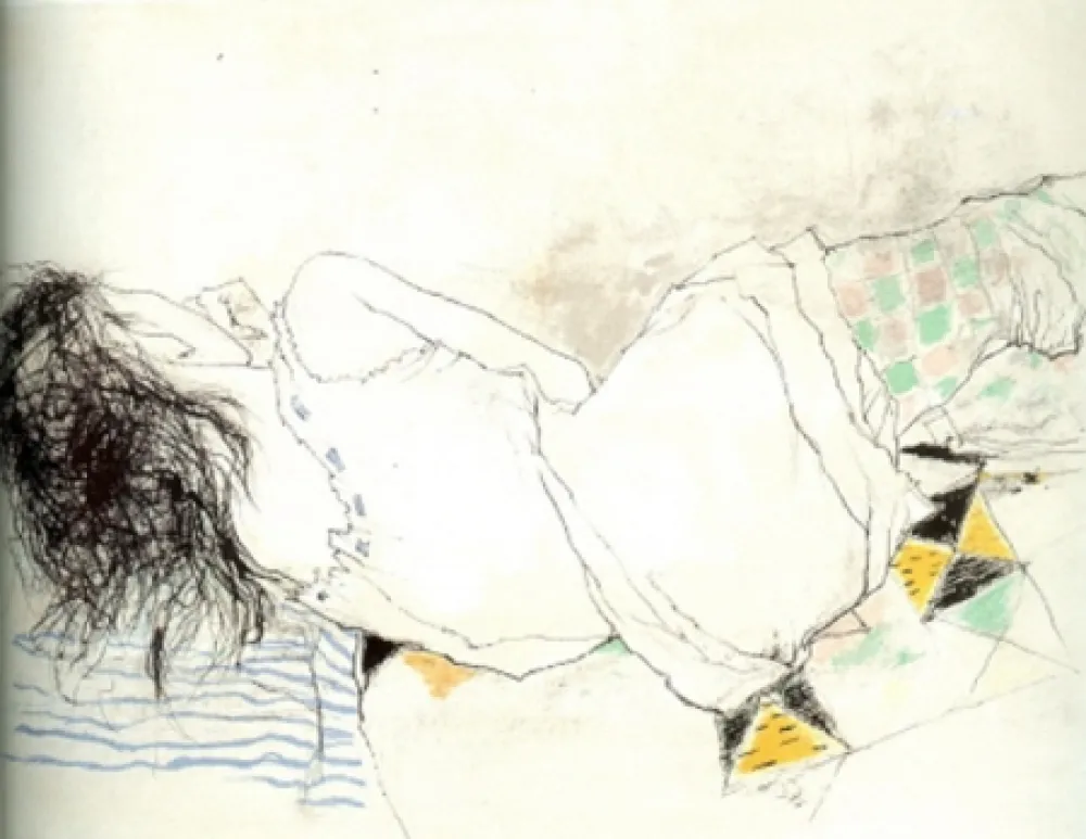 Litografia Jansem - Stephanie au Collant Damier