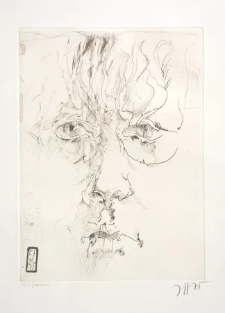 Acquaforte Janssen - Autoportrait