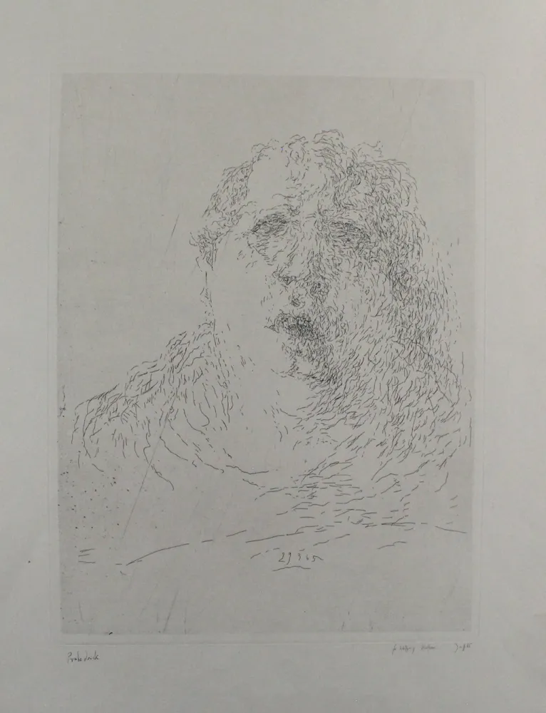 Incisione Janssen - Selbst am 29.3.1965