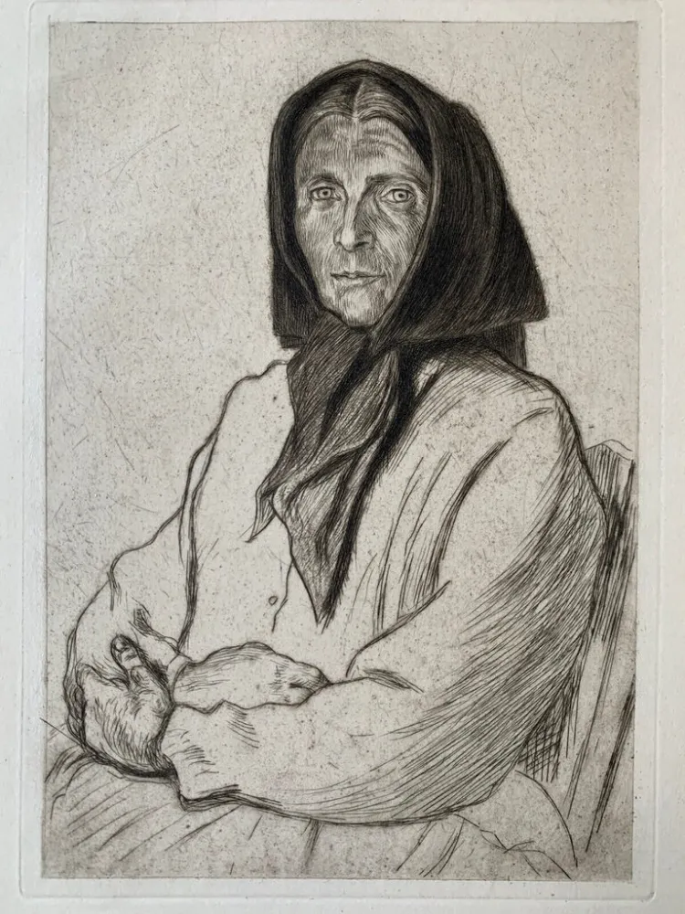 Incisione Jeanniot - Paysanne