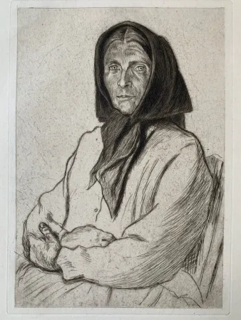 Incisione Jeanniot - Paysanne