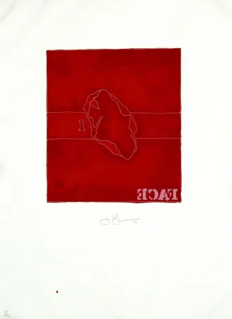 Litografia Johns - Face