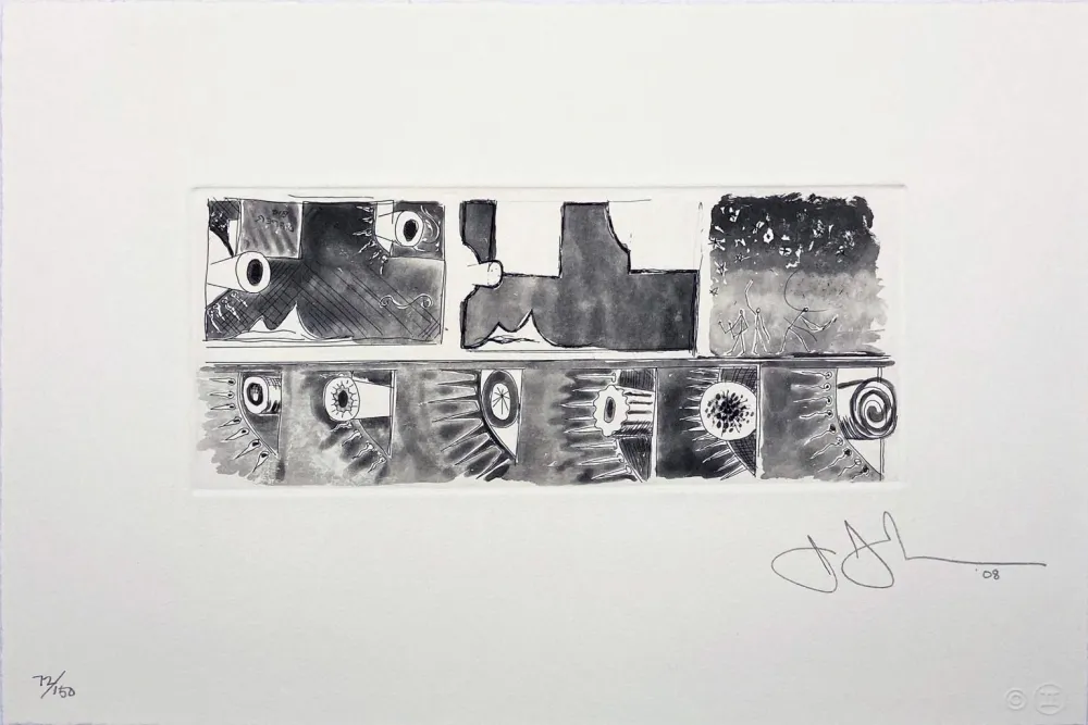 Acquatinta Johns - Untitled from the Artist for Obama Portfolio