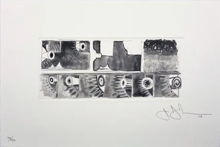 Acquatinta Johns - Untitled from the Artist for Obama Portfolio