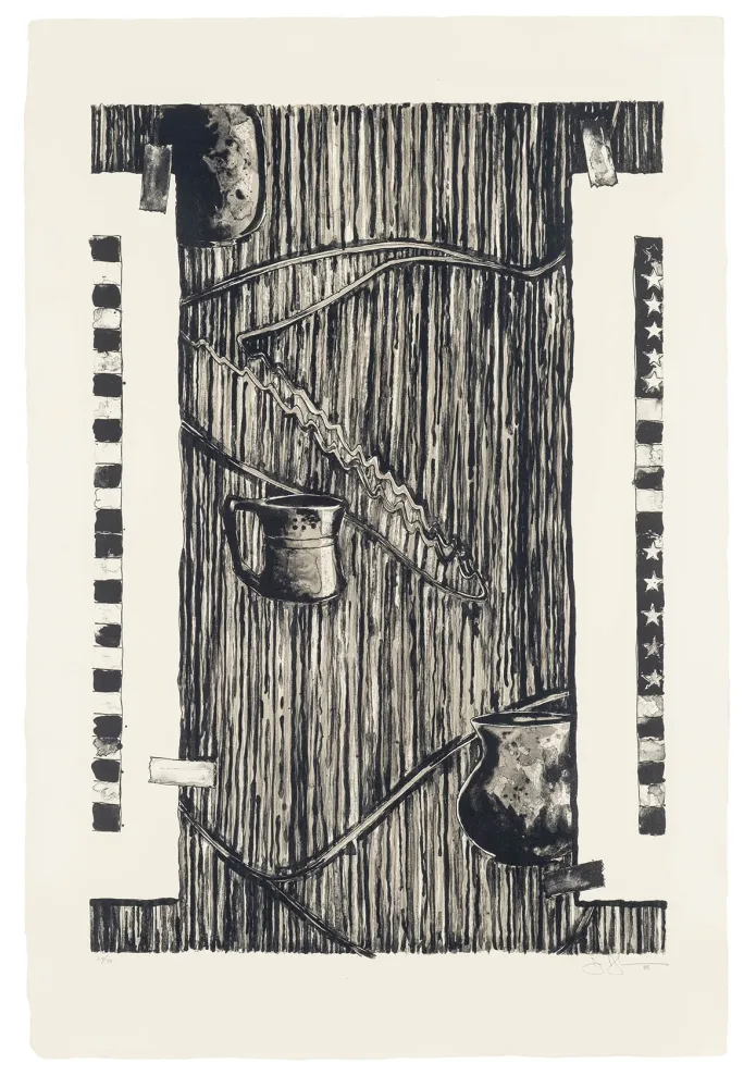 Litografia Johns - Ventriloquist