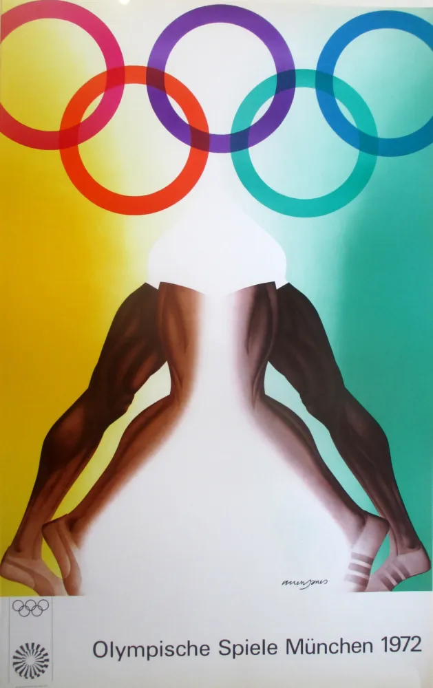 Litografia Jones - OL 1972 - original colour lithograph