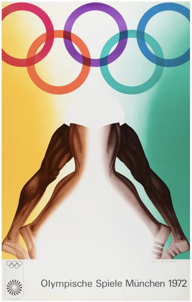 Litografia Jones - Runners, from the Munich Olympics Portfolio, 1971 - Hand-signed