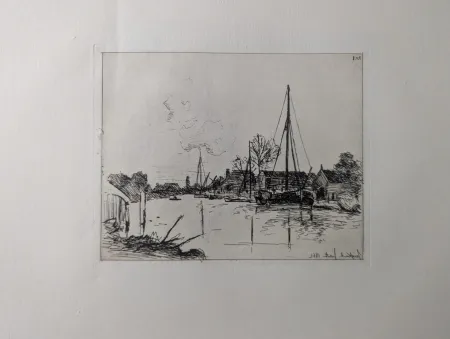 Acquaforte Jongkind - Le canal / The Canal