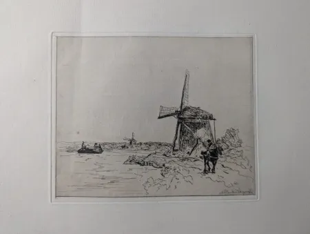 Acquaforte Jongkind - Le chemin de halage / The Towpath