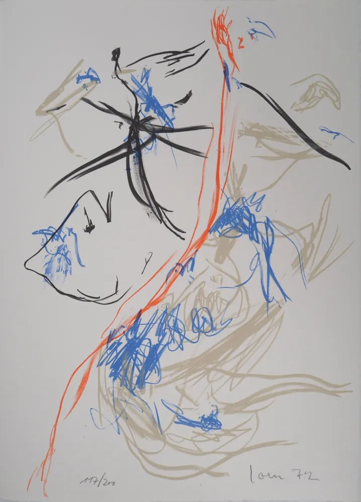 Litografia Jorn - Couleurs en mouvement 