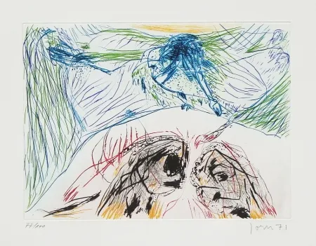 Acquaforte E Acquatinta Jorn - Hibou sortilège