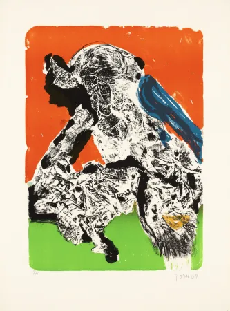 Litografia Jorn - Intimités graphoglyptiques, provocation ratée