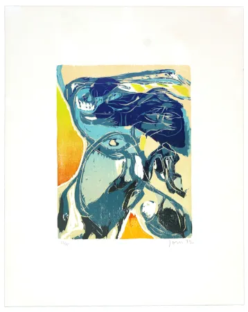 Incisione Su Legno Jorn - Message essoristique