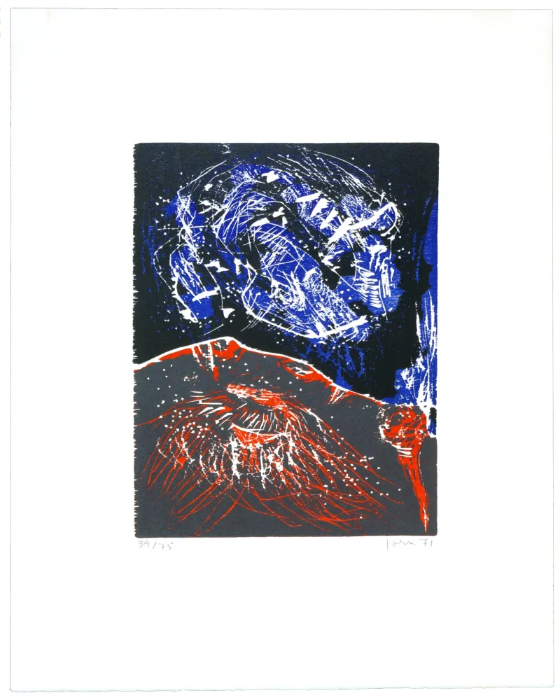 Incisione Su Legno Jorn - Pierre qui roule