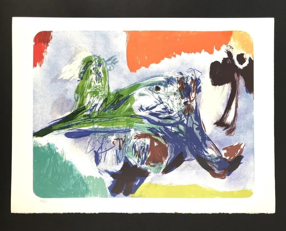 Litografia Jorn - SULLA STRADA II