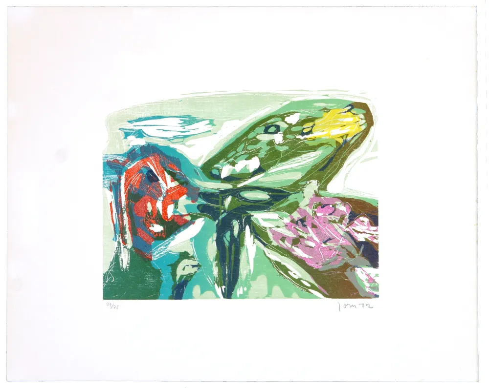 Incisione Su Legno Jorn - Survol du plaisir 