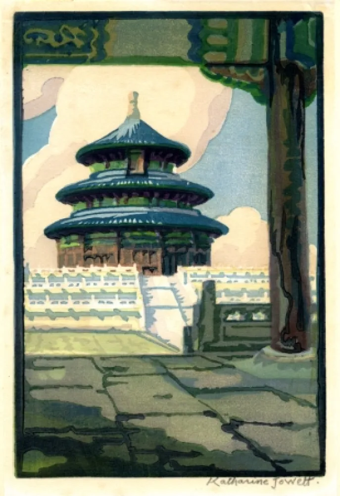 Incisione Su Legno Jowett  - Temple of Heaven