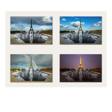 Grafica Numerica Jr - 4 Trompe l'oeil, Les Falaises du Trocadéro,