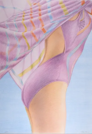 Litografia Kacere - Nageur violet