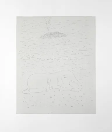 Incisione Kaga - Elephant and whale