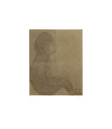 Incisione Kaga - Four sleepers with gorilla