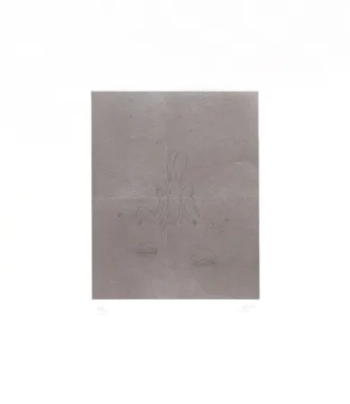 Incisione Kaga - Four sleepers with monkeys