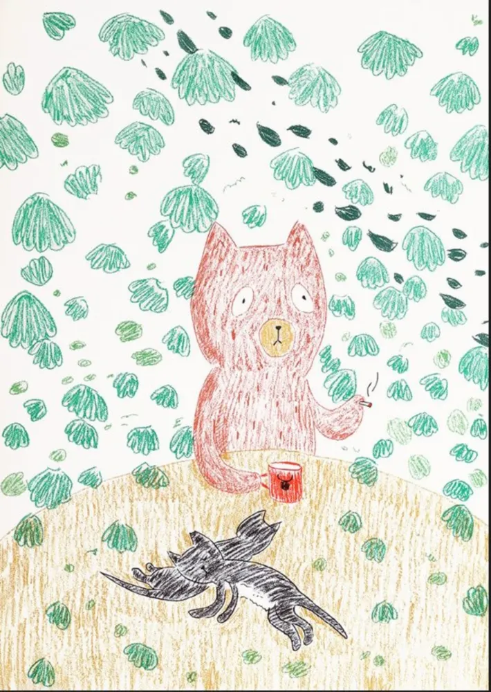 Litografia Kaga - Kumacchi in green 1