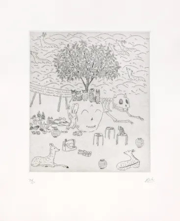 Incisione Kaga - Loquat tree