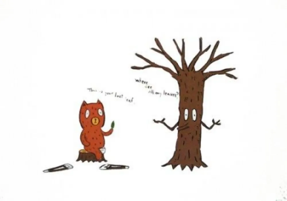 Litografia Kaga - This is the last leaf.