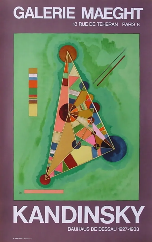 Manifesti Kandinsky - BAUHAUS DE DESSAU. Affiche originale en lithographie (1965).