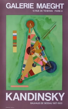 Manifesti Kandinsky - BAUHAUS DE DESSAU. Affiche originale en lithographie (1965).