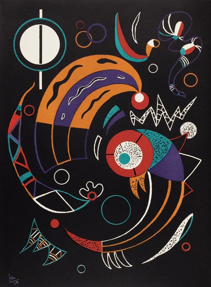 Litografia Kandinsky - Comètes